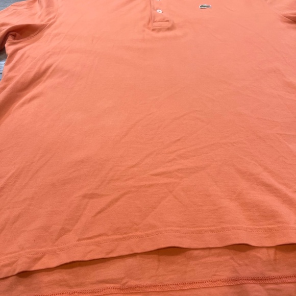 Lacoste Men's Cotton Polo, Orange, Size 6 (XL), lightweight, collared, summer - Picture 2 of 13